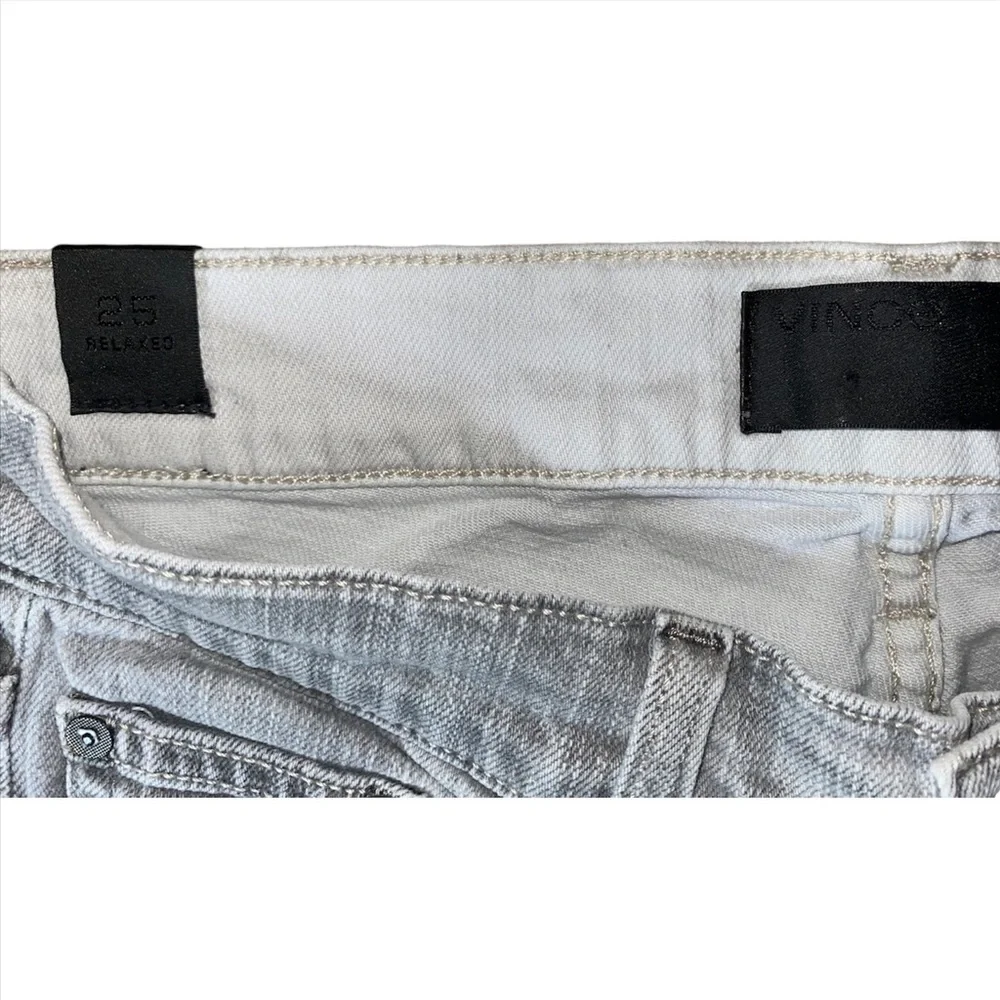 Vince Gray Five Pocket Relaxed Rolled Stone Wash Jeans sz 25